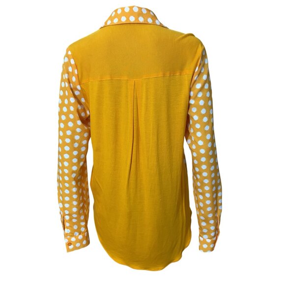 Michael Michael Kors Button Down Yellow Shirt Size XL - Picture 3 of 3